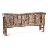 Finely Carved Wood Door Console Table