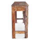 Finely Carved Wood Door Console Table