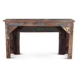 Hand Carved Wood Console Table