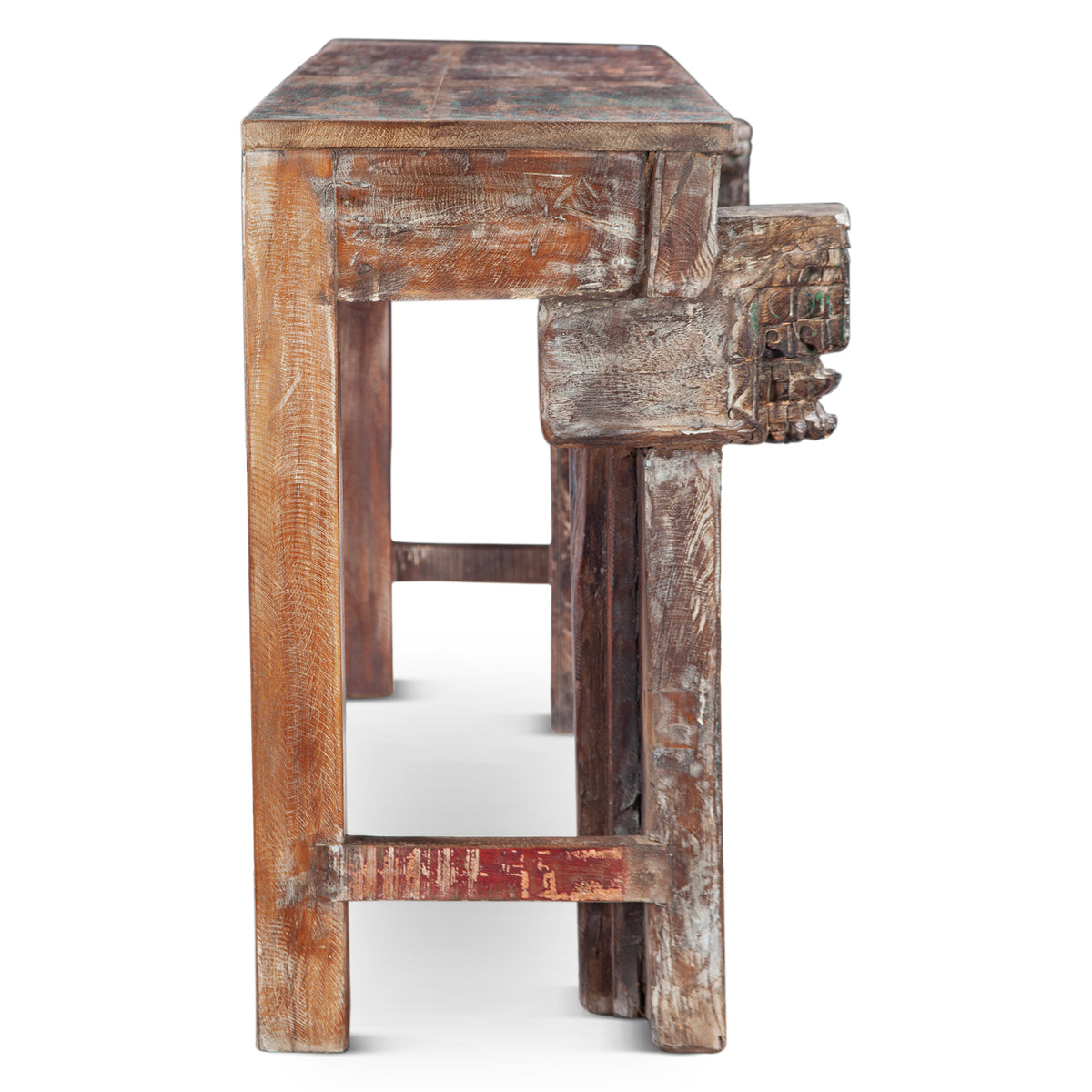 Hand Carved Wood Console Table