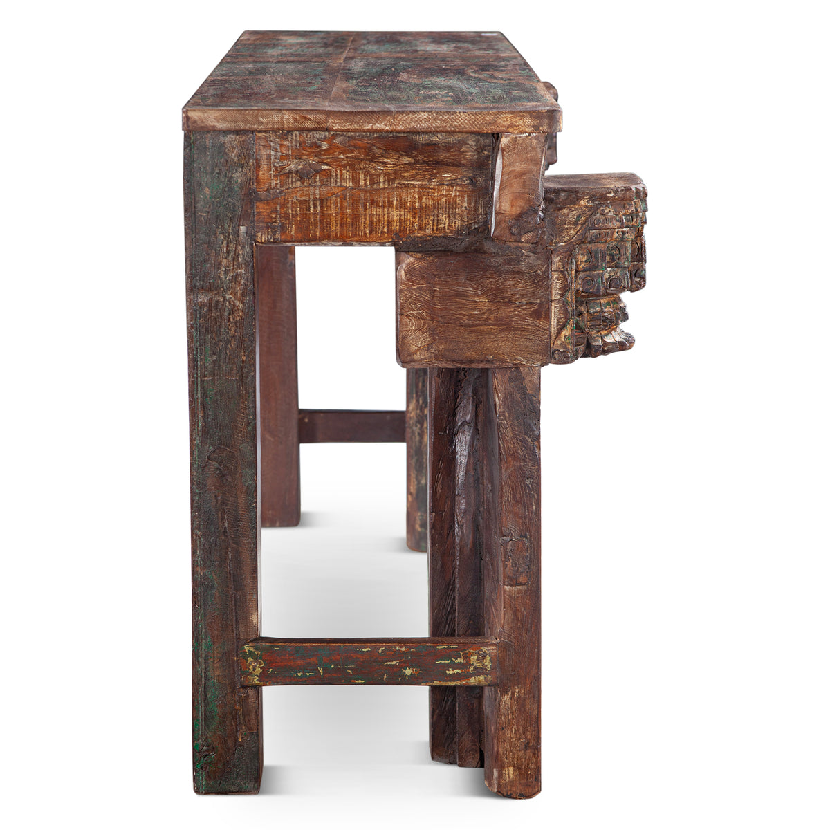 Finely Carved Wood Console Table