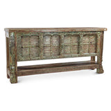 Reclaimed Door Console Table with Bottom Shelf
