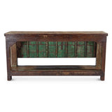 Reclaimed Door Console Table with Bottom Shelf