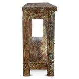 Reclaimed Door Console Table with Bottom Shelf
