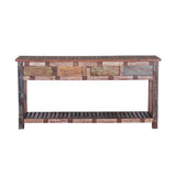 Console Table 71" in Reclaimed Boatwood