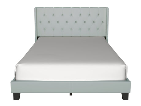 Oak Light Blue Platform Twin Bed by Happy Homes at Eve Furniture