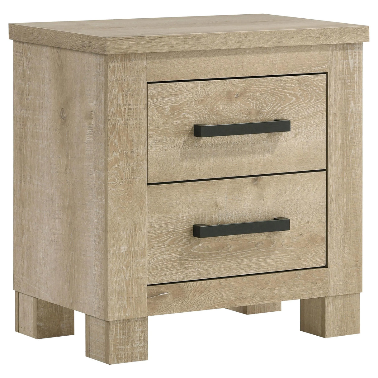 Oakglen Weathered Oak 2-Drawer Nightstand by Coaster at Eve Furniture