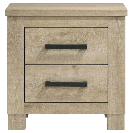 Oakglen Weathered Oak 2-Drawer Nightstand by Coaster at Eve Furniture
