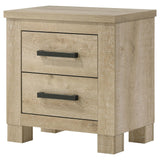 Oakglen Weathered Oak 2-Drawer Nightstand by Coaster at Eve Furniture
