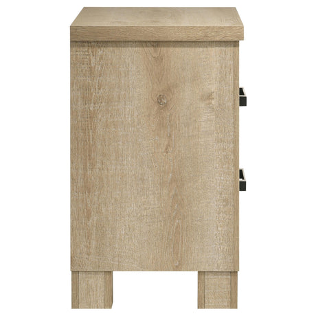 Oakglen Weathered Oak 2-Drawer Nightstand by Coaster at Eve Furniture