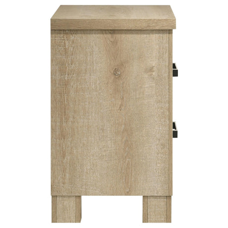 Oakglen Weathered Oak 2-Drawer Nightstand by Coaster at Eve Furniture