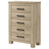 Oakglen Weathered Oak 5-drawer Chest by Coaster at Eve Furniture