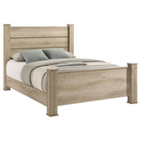 Oakglen Weathered Oak 55-inch Eastern King Panel Bed by Coaster at Eve Furniture