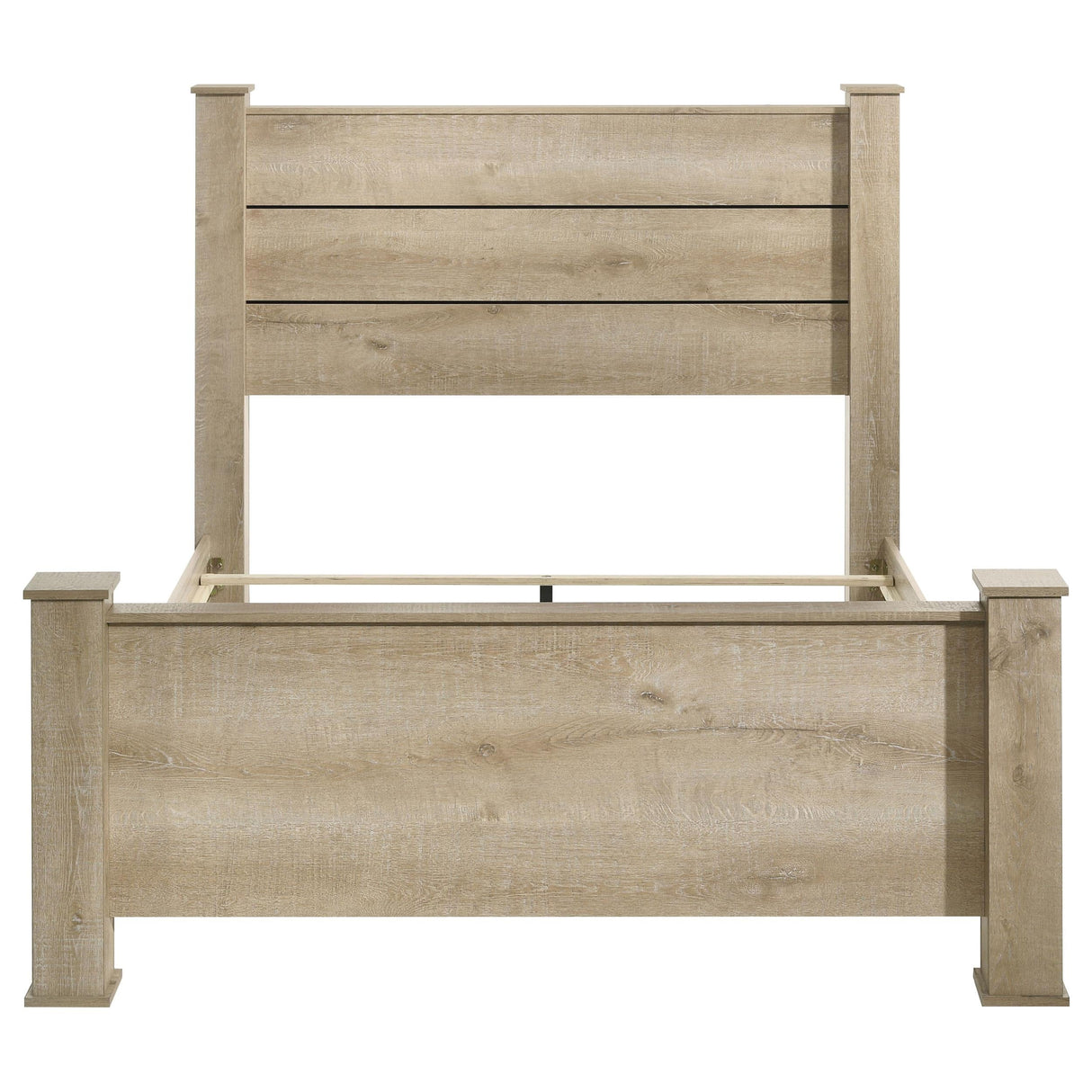 Oakglen Weathered Oak 55-inch Eastern King Panel Bed by Coaster at Eve Furniture