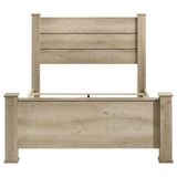 Oakglen Weathered Oak 55-inch Eastern King Panel Bed by Coaster at Eve Furniture