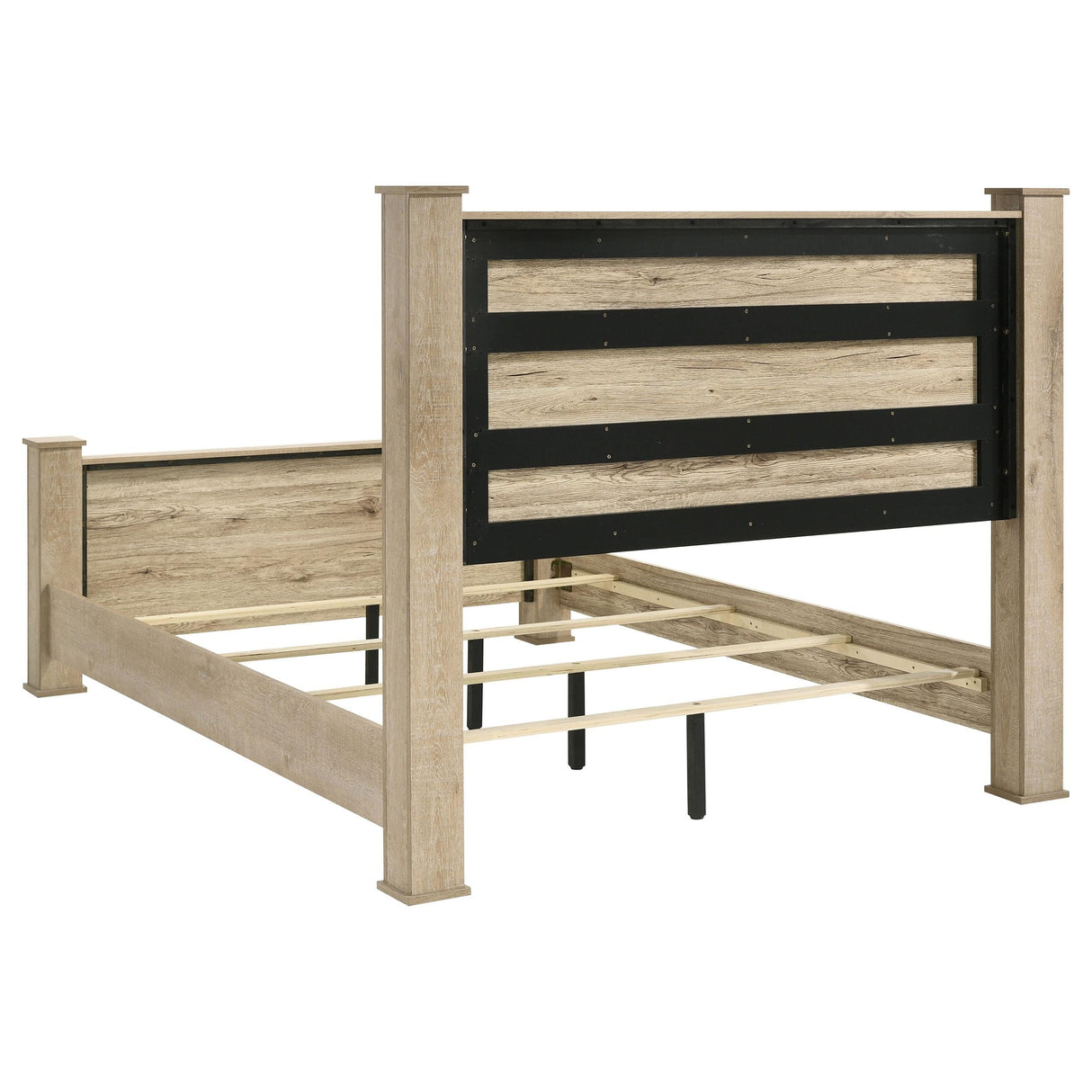 Oakglen Weathered Oak 55-inch Eastern King Panel Bed by Coaster at Eve Furniture