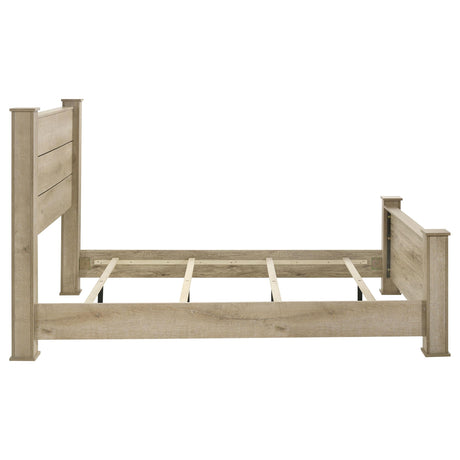 Oakglen Weathered Oak 55-inch Eastern King Panel Bed by Coaster at Eve Furniture