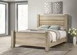 Oakglen Weathered Oak 55-inch Eastern King Panel Bed by Coaster at Eve Furniture