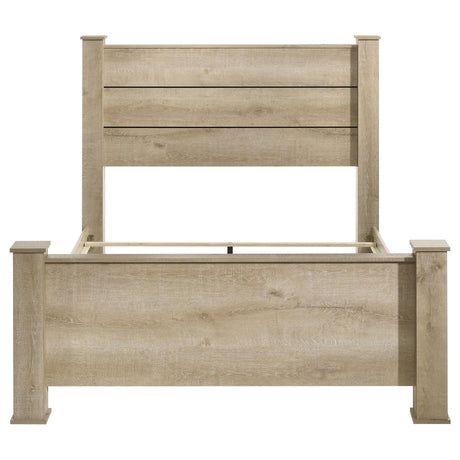 Oakglen Weathered Oak 55-inch Queen Panel Bed by Coaster at Eve Furniture
