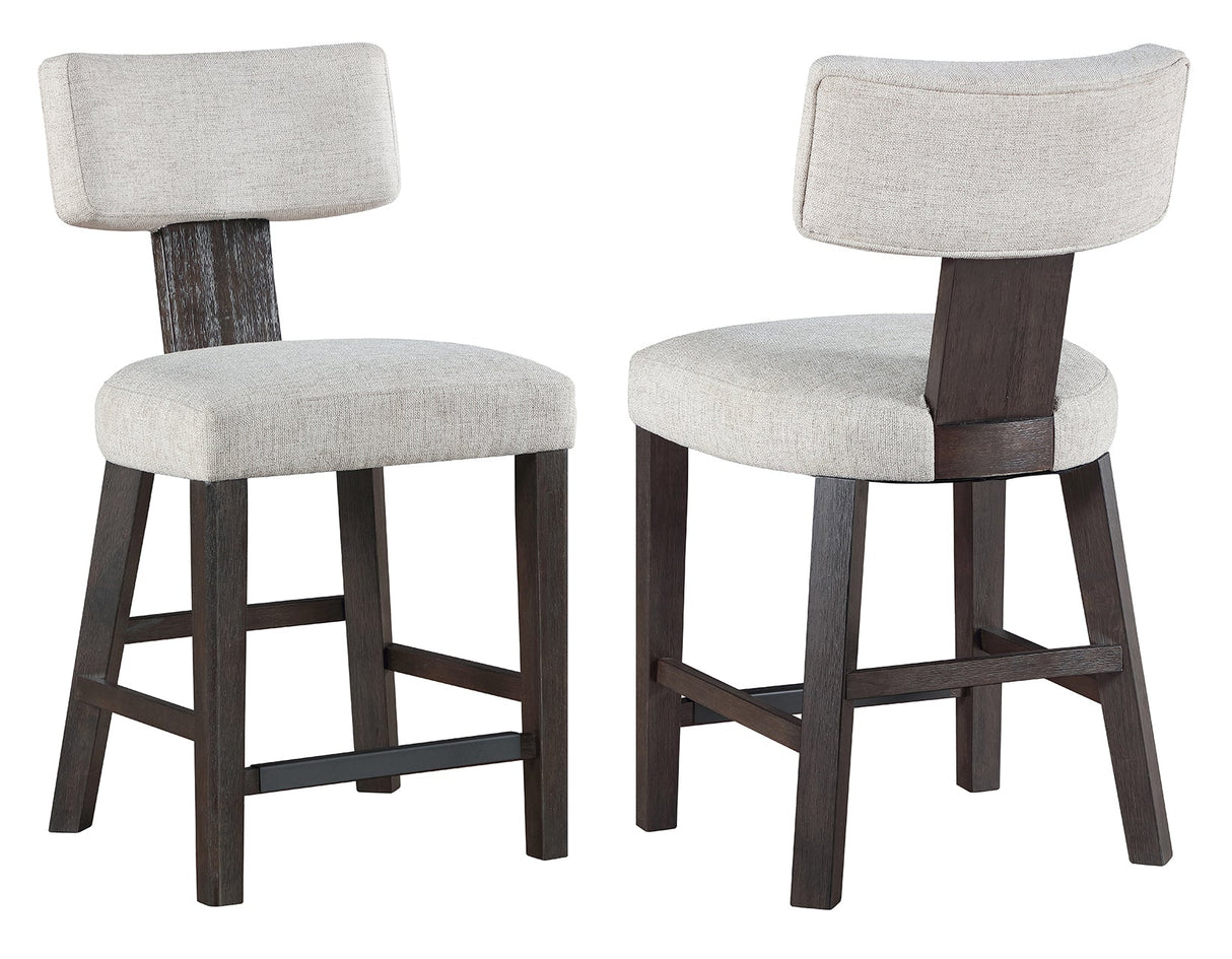 Oakley Charcoal Brown Counter Height Chair, Set of 2 by Steve Silver at Eve Furniture