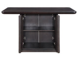 Oakley Charcoal Brown Counter Storage Table by Steve Silver at Eve Furniture