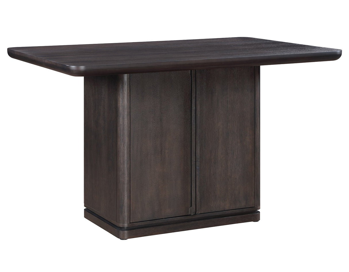 Oakley Charcoal Brown Counter Storage Table by Steve Silver at Eve Furniture