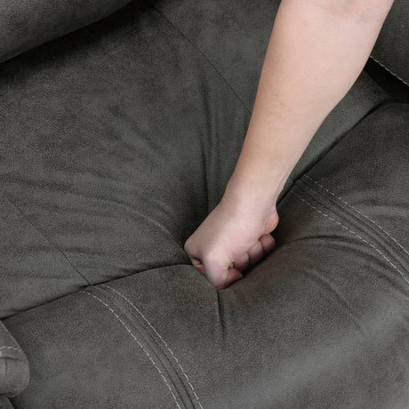 Oberon Dark Gray Reclining Chair by Homelegance at Eve Furniture