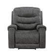 Oberon Dark Gray Reclining Chair by Homelegance at Eve Furniture