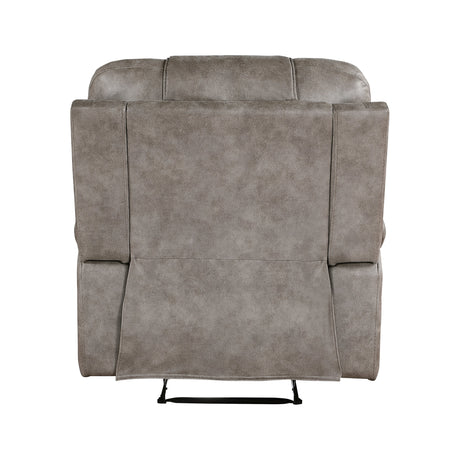 Oberon Grayish Brown Reclining Chair by Homelegance at Eve Furniture
