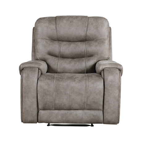 Oberon Grayish Brown Reclining Chair by Homelegance at Eve Furniture