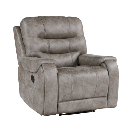 Oberon Grayish Brown Reclining Chair by Homelegance at Eve Furniture