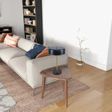 Obni Table Lamp with Black outer and White inner by Ashcroft Imports at Eve Furniture