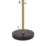 Obni Table Lamp with Black outer and White inner by Ashcroft Imports at Eve Furniture