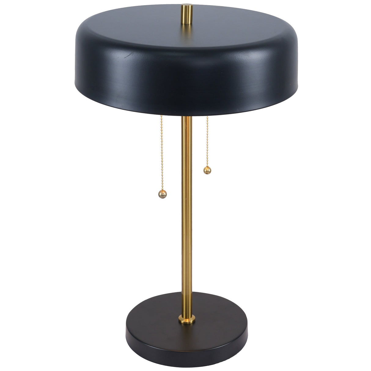 Obni Table Lamp with Black outer and White inner by Ashcroft Imports at Eve Furniture