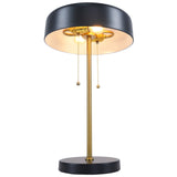 Obni Table Lamp with Black outer and White inner by Ashcroft Imports at Eve Furniture
