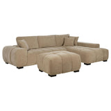 Octavia Camel Upholstered Rectangular Ottoman by Coaster at Eve Furniture