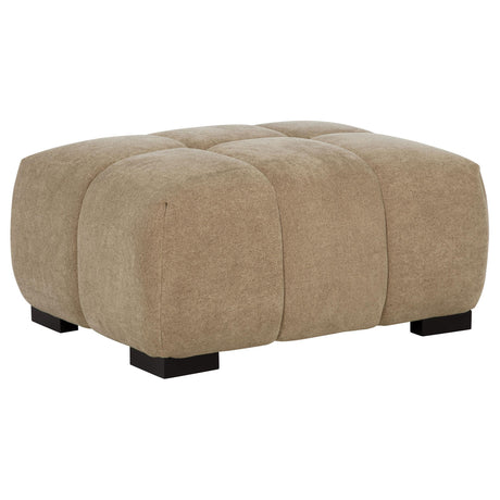 Octavia Camel Upholstered Rectangular Ottoman by Coaster at Eve Furniture