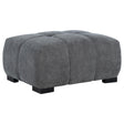 Octavia Charcoal Gray Upholstered Rectangular Ottoman by Coaster at Eve Furniture
