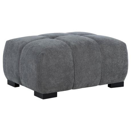 Octavia Charcoal Gray Upholstered Rectangular Ottoman by Coaster at Eve Furniture