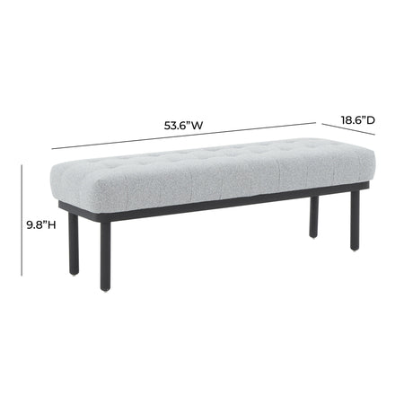 Olivia Boucle Bench by TOV Furniture at Eve Furniture