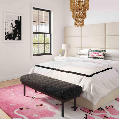 Olivia Boucle Bench by TOV Furniture at Eve Furniture