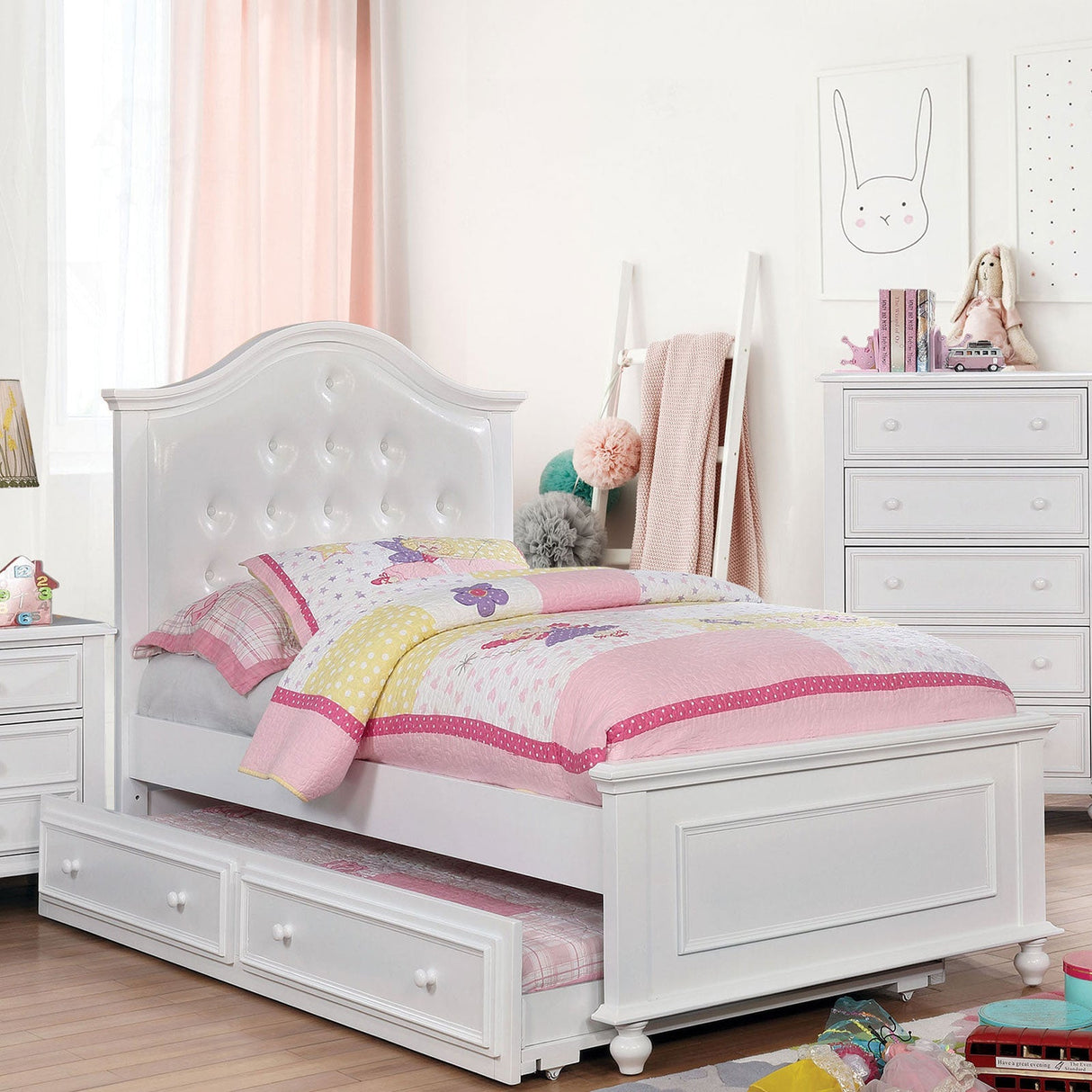 Olivia White Twin Bed by Furniture of America at Eve Furniture