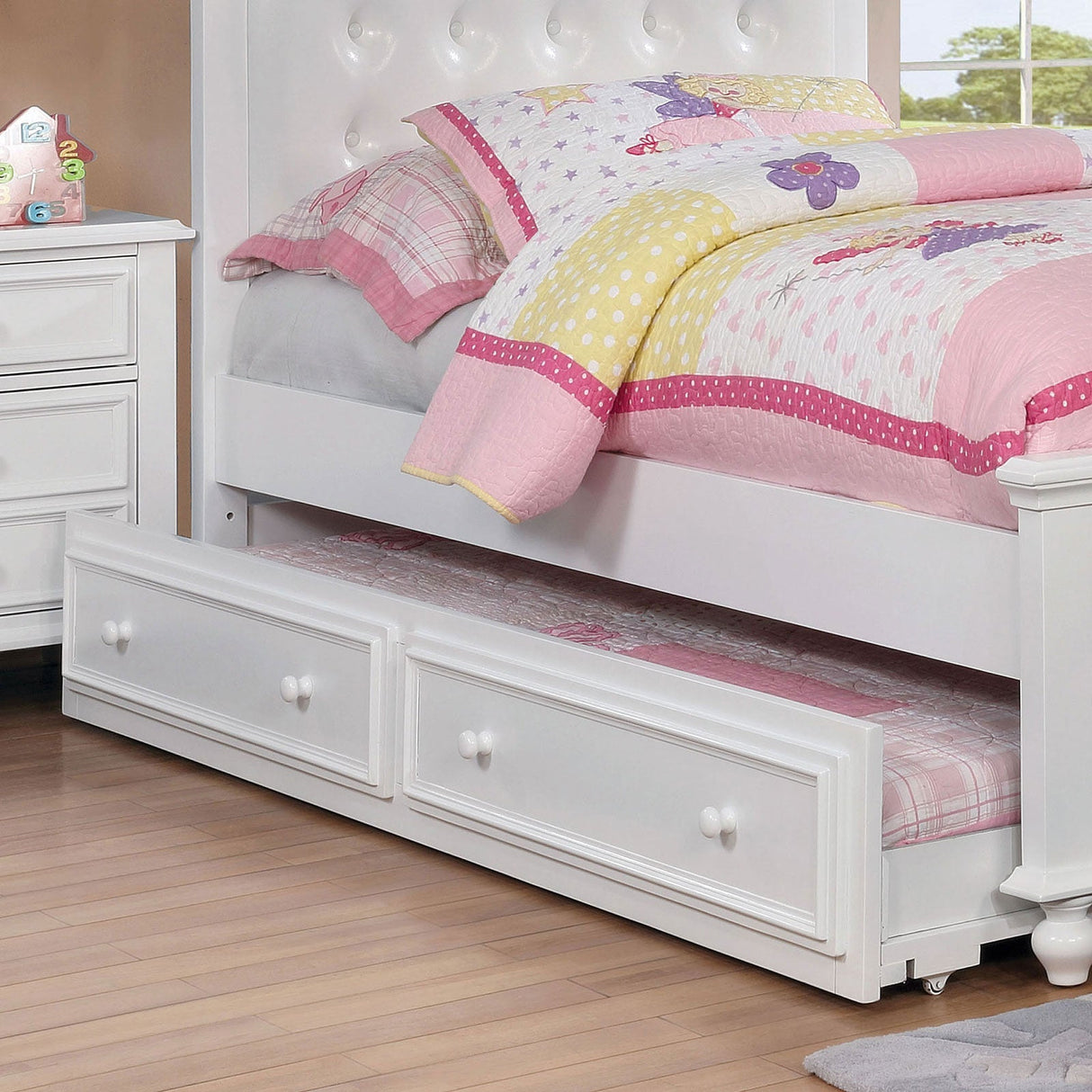 Olivia White Twin Bed by Furniture of America at Eve Furniture