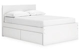 Onita White Youth One Side Storage Panel Platform Bedroom Set by Ashley at Eve Furniture
