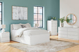 Onita White Youth One Side Storage Panel Platform Bedroom Set by Ashley at Eve Furniture