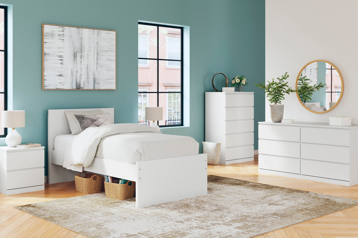 Onita White Youth Panel Platform Bedroom Set by Ashley at Eve Furniture