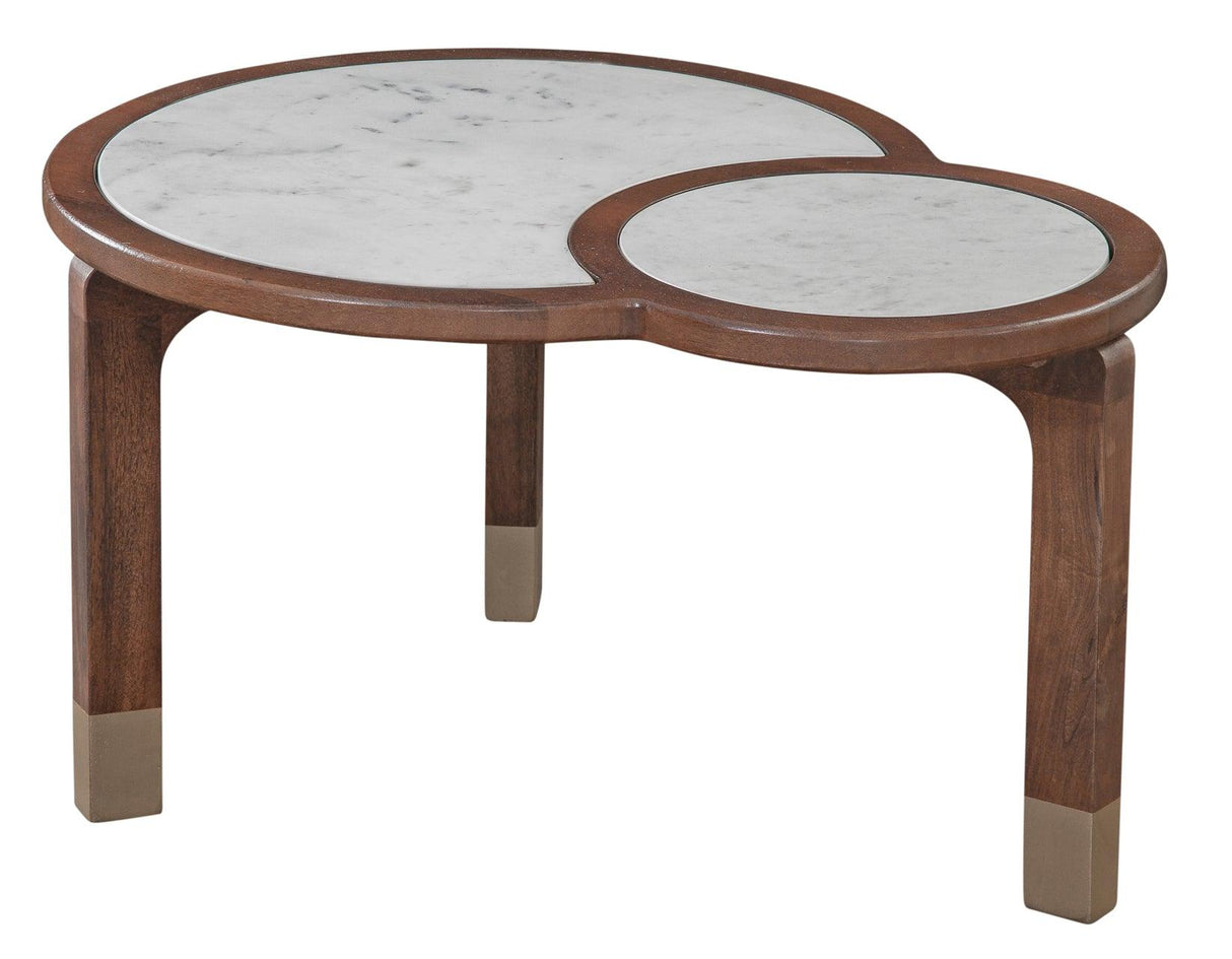 Oormi Banswara White Marble Inlay Coffee Table by Steve Silver at Eve Furniture
