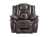 Oportuna Coffee Dual-Power Recliner by Steve Silver at Eve Furniture