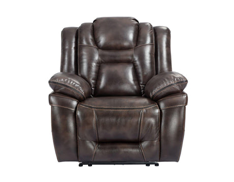 Oportuna Coffee Dual-Power Recliner by Steve Silver at Eve Furniture