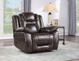 Oportuna Coffee Dual-Power Recliner by Steve Silver at Eve Furniture